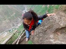 崖の上の中国版マチュピチュ? 断崖絶壁の道を歩き、縄ばしごを登り降りする「エクストリーム村」