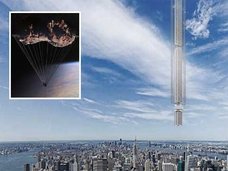 【驚愕速報】小惑星から「超高層ビル」を垂らす“天空ビル計画”がNYで浮上! 空飛ぶスマートシティが実現へ!