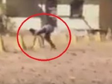 【衝撃動画】半分が犬、半分が人間のバケモノが激撮される! 全裸で爆走、獣姦による交配種か!?
