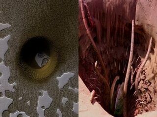 火星で「カークーンの大穴」そっくりの謎の巨大穴をNASAが激写！ 科学者も困惑、巨大生物の巣か？