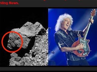 ブライアン・メイが小惑星「ベンヌ」で宇宙人の顔を発見の偉業！ 「彼がエイリアンの顔を初公開した」専門家が指摘