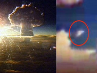 【初公開】史上最大の水爆「ツァーリ・ボンバ」実験映像にUFO確認!! 投下機には“グレイ”も… やはり核開発の背後に宇宙人がいる！