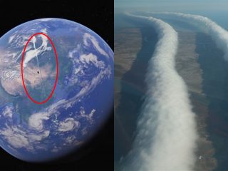グーグルアースに全長5000kmの超巨大な“白い線”が出現！ レーザーで落雷を制御する気象操作ビームの痕跡か!?