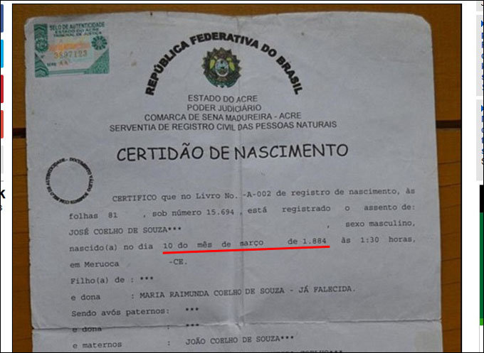 ブラジルの131歳の男が101歳で結婚。妻との驚愕の年の差は?の画像2