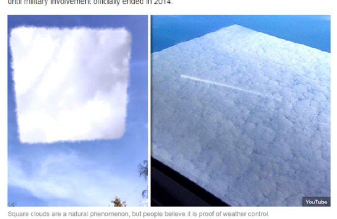 衝撃映像 アメリカの空に人工的すぎる 真四角の雲 が出現 全世界戦慄 Haarpによる気象操作の決定的証拠か ｰトカナ 2ページ目