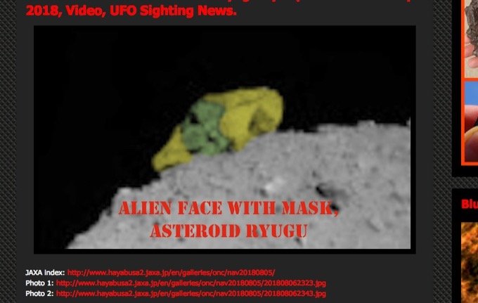 小惑星「リュウグウ」の表面に巨大エイリアンが出現!? 決定的画像を発見、研究者「直径900メートルの宇宙人だ」の画像2