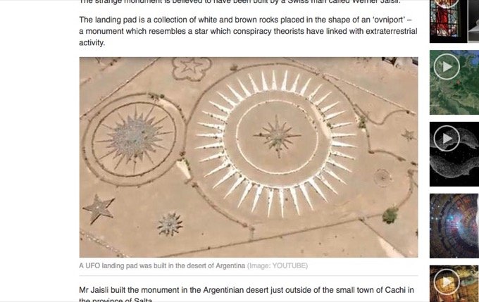 アルゼンチンの山奥で「UFOの着陸跡」が発見される！ 4重の円や星型、足跡もなく… 冬季ミステリーサークルか!?の画像3