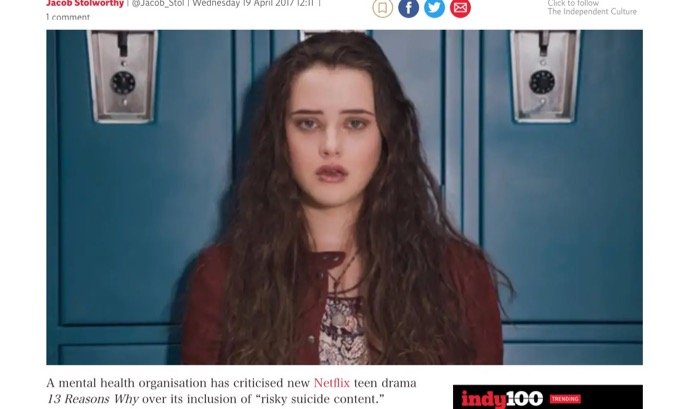 観たら死にたくなるドラマ？ Netflix『13の理由』が原因で自殺をはかる10代若者が増加（最新研究）の画像1