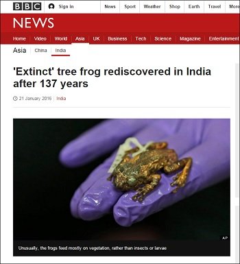 絶滅したはずのカエルが137年ぶりに確認される！ 奇妙な見た目と不思議な生態とは？＝インドの画像1