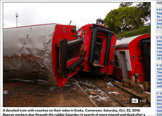 【閲覧注意】カメルーン脱線事故の遺体映像、車両の下敷きに ― 死者79人・負傷者550人の画像2