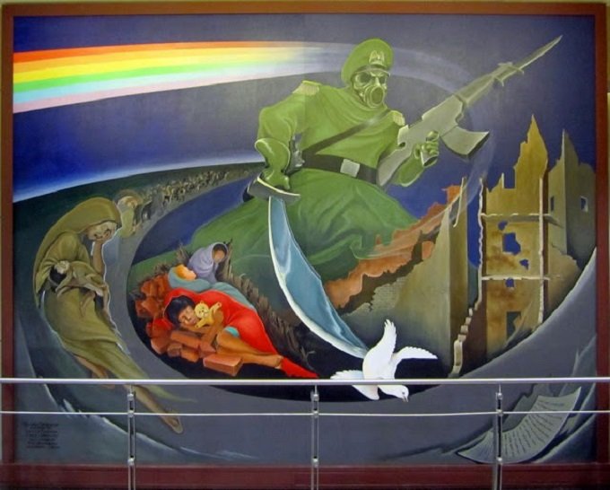 米デンバー国際空港は新世界秩序NWOの中心地! 壁画は「戦後世界の無残な破壊」を予告していた!の画像7