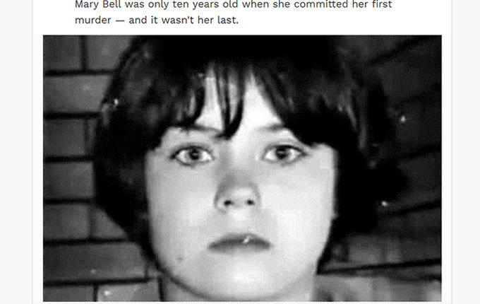 【閲覧注意】11歳少女で連続殺人鬼「メアリー・ベル」の正体！ 毒盛り、絞殺、性器切断 、脱獄中の処女喪失、現在の生活は!?の画像5