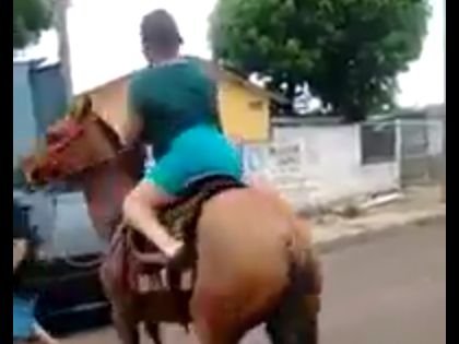 【閲覧注意】馬に心底嫌われた中年女はこうなる ― ジャーマンスープレックスでKOするデブの悲劇の画像1