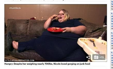 【閲覧注意】310kg超肥満女のシャワー風景が壮絶すぎる! 食べることで恋人と絆を深める狂気の愛の終着点=米の画像6