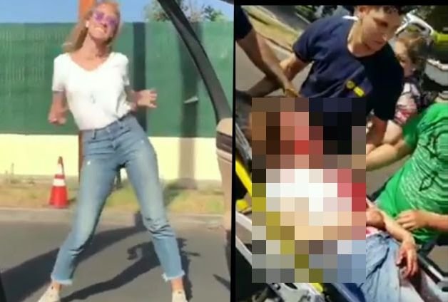 【閲覧注意】路上でセクシーダンスを踊るブロンド美女に猛スピードの車が激突! 衝撃「キキ・チャレンジ」動画に世界戦慄の画像1