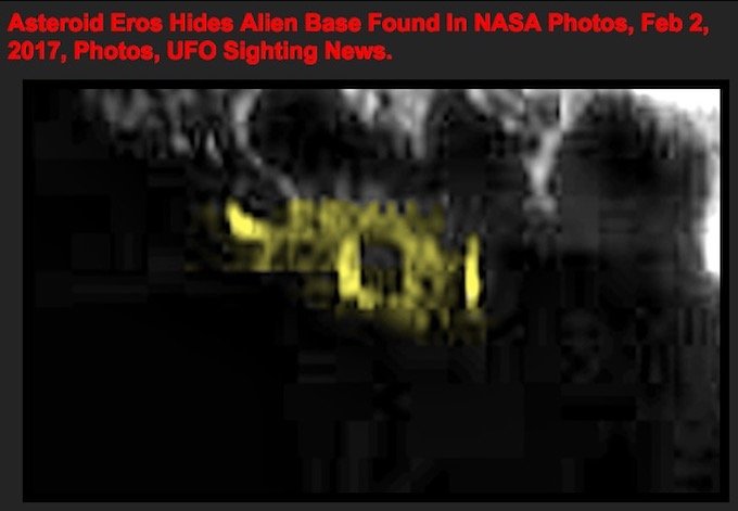 衝突疑惑の小惑星エロスに謎のゲートと彫刻をNASAが激写? 専門家「エイリアン基地の可能性」の画像3