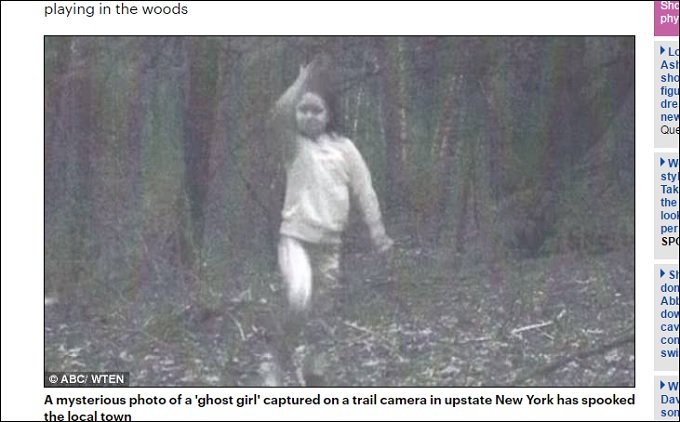 森の監視カメラが捉えた超クッキリ心霊写真に全米大パニック！ 少女は異次元トラベラーだった!?の画像1