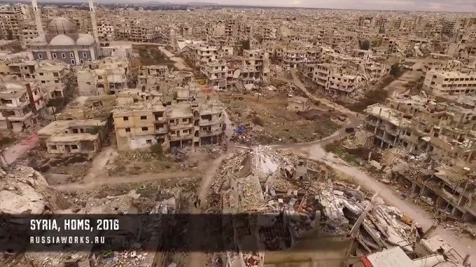まるで「この世の終わり」！ シリア内戦で廃墟と化した街の空撮映像が地獄すぎるの画像1