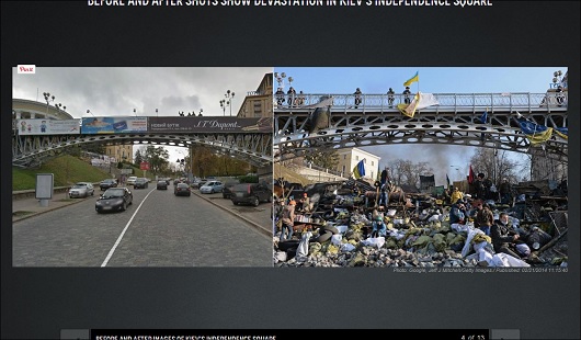 ウクライナ騒乱前後の首都キエフを比較した衝撃画像!!　内戦の様相を呈してきた衝突の実態の画像3
