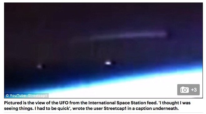 国際宇宙ステーションが2機の小型UFOと巨大葉巻型母艦を激撮?専門家「明らかにNASAが画質を落としている」の画像1