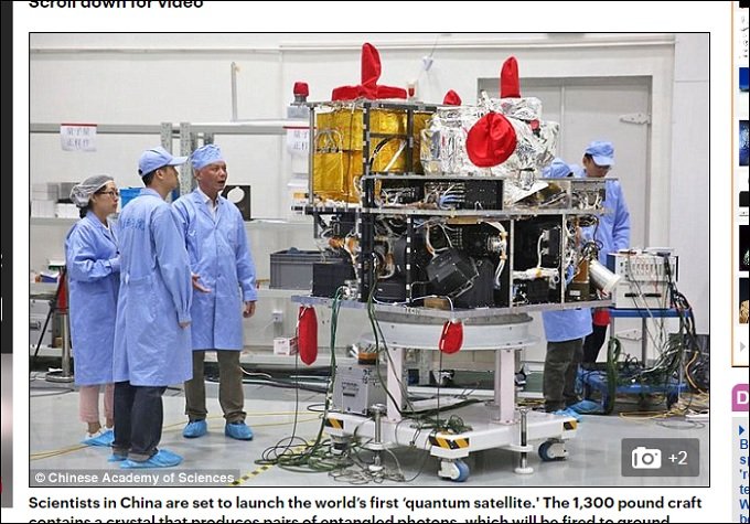 中国、絶対に盗聴不可能な「量子スパイ衛星」打ち上げへ！ 我々の通信セキュリティ事情を一変させる脅威となる可能性の画像1