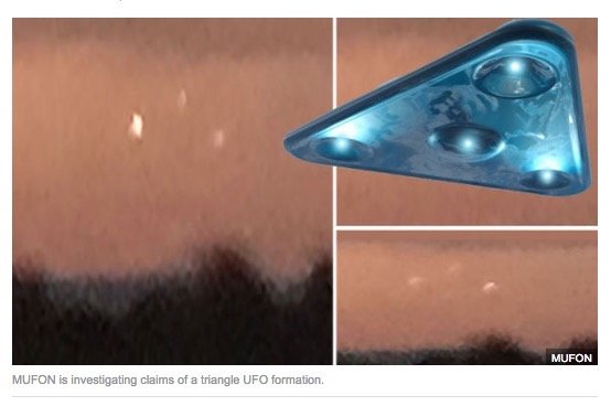 朝焼けの空に出現したトライアングル・フォーメーションUFOが謎すぎる！ 飛行機では説明不能、調査機関もお手上げ＝米の画像2