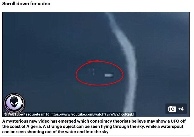 巨大卵型UFOが「海を吸い上げる」瞬間が激写される! 鳥や竜巻ではない3つの理由とは?の画像3