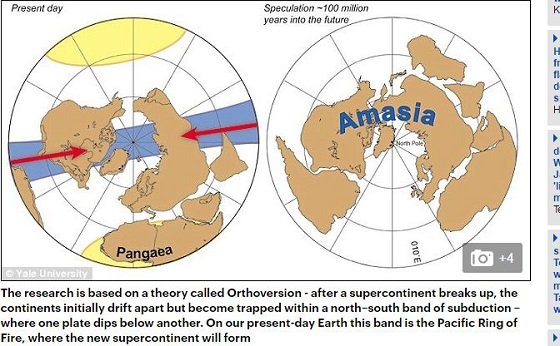 2億5千万年後の地球の姿が公開 超大陸 アメイジア が誕生していた