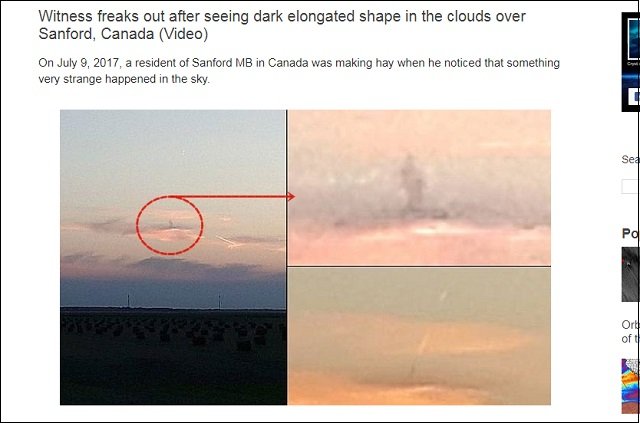 雲の上に黒い天使が出現、姿を変えて謎の物体を発射!やはり雲の上には何か が棲んでいる?=カナダの画像2
