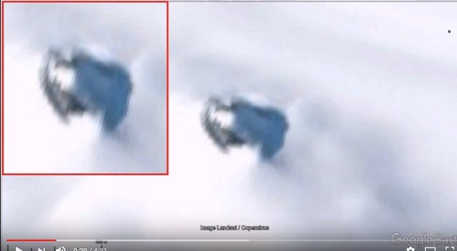 南極の雪に埋もれた「巨大UFO」がグーグルアースで発見される! 数百年前に墜落した機体が地球温暖化で露出かの画像2