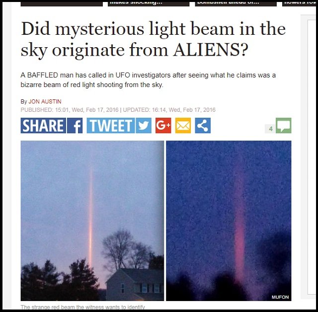 米でUFOビームが連続出現! 目撃者多数、専門家「エイリアン光線に違いない」「人間を地下基地に輸送している」の画像3
