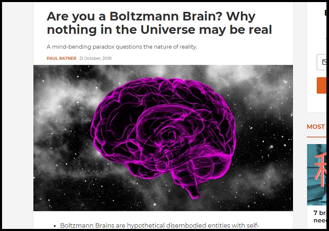 宇宙は「ボルツマン脳」が作り出した虚構か？ 我々が仮想現実空間にいる可能性が高い理由の画像1