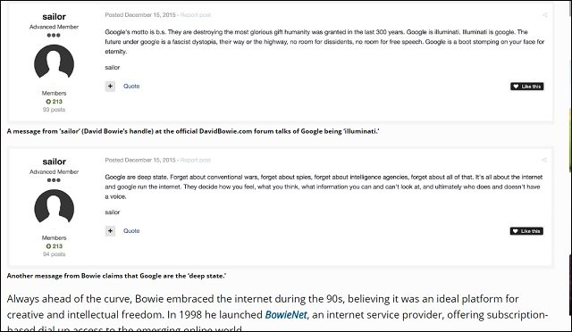 故デヴィッド・ボウイの最期の言葉が超衝撃的!「グーグルこそイルミナティ。イルミナティはグーグル」の画像2