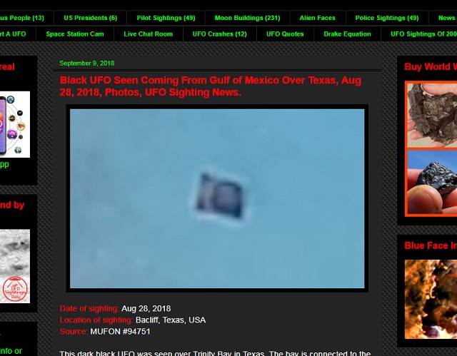 前代未聞「輸送型シェイプシフトUFO」出現! 謎の物体を抱えてホバリング… 専門家「海底に宇宙人基地があるから」の画像1