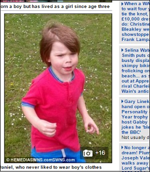 自らハサミで性器を切り落とそうとした3歳の少年 ― 英国史上最年少の性転換の画像1
