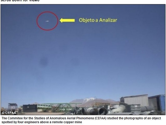チリ政府機関がUFOと断定? 鉱山の上空に現れた飛行物体の写真を公開!の画像1