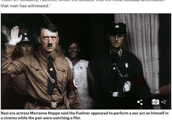 「ヒトラーは戦争映画を見ながら膝オナニーして昇天していた」元恋人が総統の特殊性癖を衝撃暴露！の画像2
