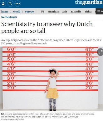 遺伝ではなかった オランダ人の背が高い理由とは
