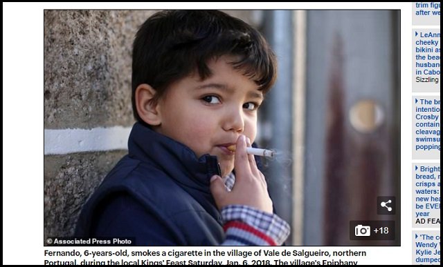 5才児でも喫煙が奨励されるポルトガルの村が超話題! 母親「すぐ煙を吐き出してるから問題ない」、ルーツ不詳の異教の儀式かの画像2