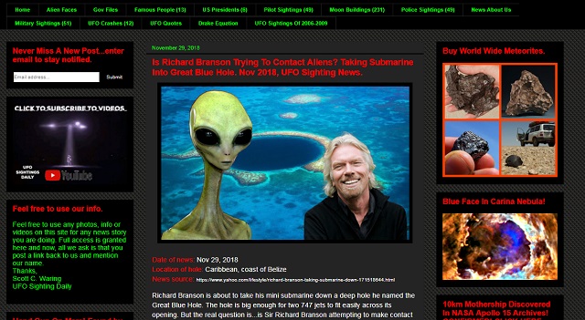 ヴァージン・グループ創設者ブランソン氏が宇宙人と接触へ!? ブルーホール海底調査を専門家危惧「接近すると誘拐されるぞ」の画像4