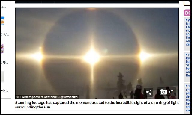 「これは天国の扉か、UFO母船か!」スキー場に美しすぎる天使の輪が降臨! 神秘的光景にスキーヤー棒立ち=スウェーデンの画像2