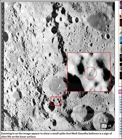 NASAの月面衛星画像に「宇宙人のアンテナ」が写っていた!「月面基地」の決定的な証拠か!?の画像1