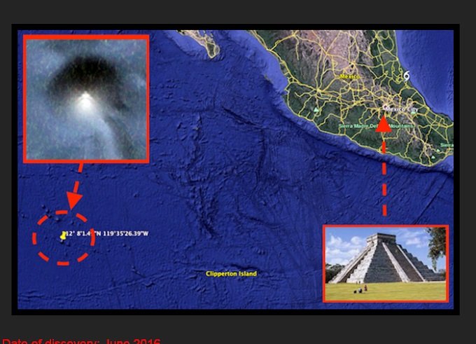 メキシコの超巨大 海底ピラミッド がグーグルアースで発見される 三角形の頂点までクッキリ