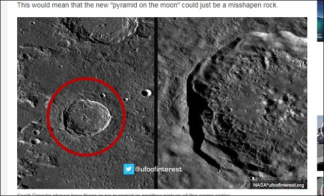 NASAが月の北部で「巨大ピラミッド」を写してしまう?クレーター内部に宇宙人基地が存在か!?の画像3