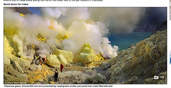 有毒ガスの溢れる火山に隠されたもう一つの顔　イジェン火山の神秘なる美の画像1