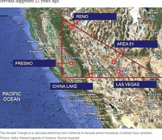 60年で00の飛行機が消えた魔の空域 ネバダ トライアングル とは どんなベテランパイロットでも操縦不能に陥るミステリー
