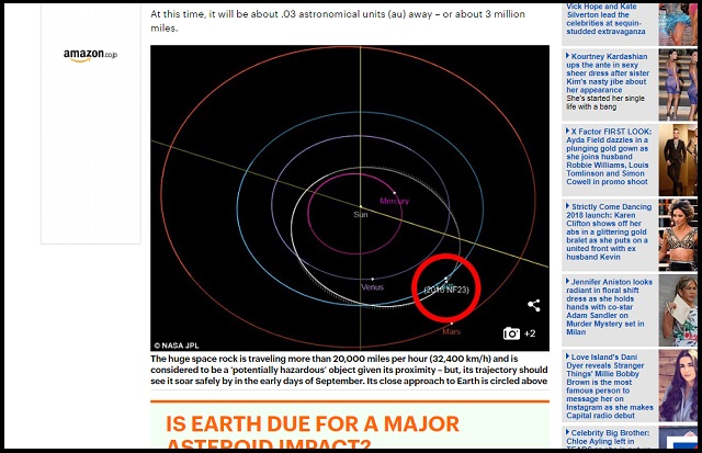 8月29日にピラミッドサイズの巨大隕石「2016 NF23」が地球衝突の可能性? NASAも危惧、人類滅亡カウントダウンか!?の画像2