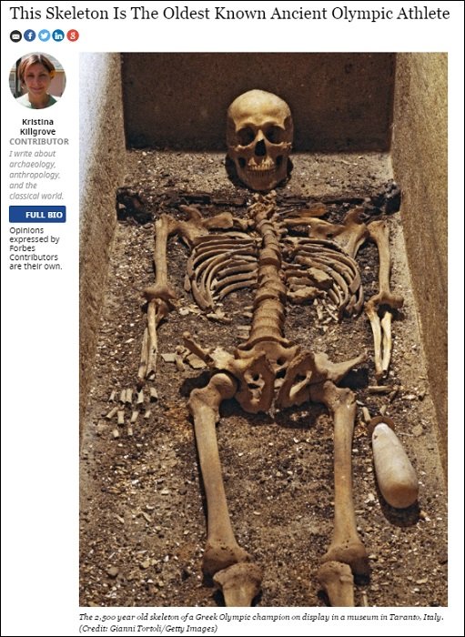 世界最古のオリンピック選手の遺骨が発見されていた!2500年前の強靭な肉体美と過酷な競技生活が判明の画像1