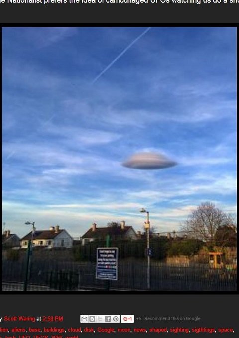 新聞社が「雲型UFOがスーパーマーケットを監視している」と主張！ 緑色の小人レプラコーンが関与か？＝アイルランドの画像2