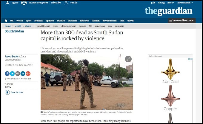 【駆け付け警護・南スーダン】死者300人超え、5歳少年が銃乱射の可能性も…! 政府関係者「防衛省が絶望的にバカだから不安」の画像2